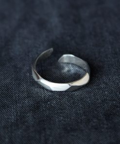 Open Faceted Silver Ring