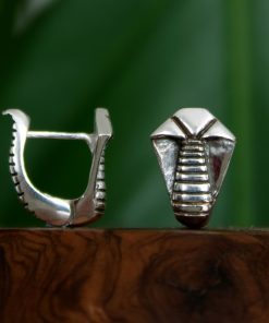 snake silver earrings