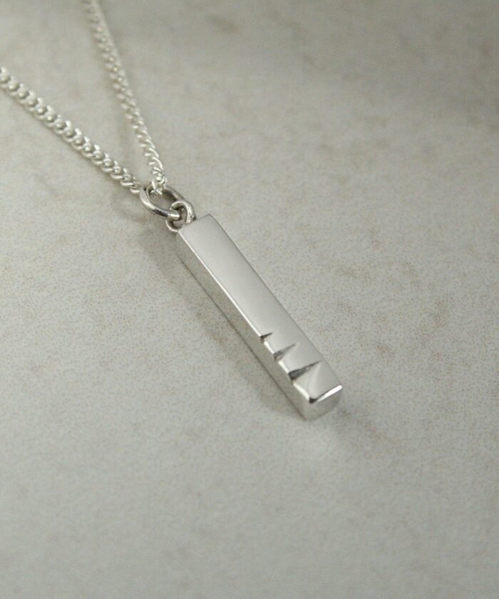 Alternative view of Triple Notch Bar Pendant